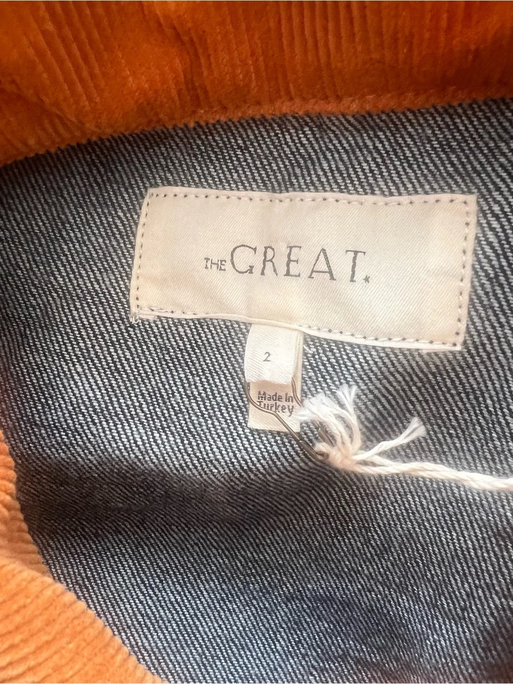 The GREAT. THE DENIM SWINGY JACKET Size 2/Medium NWT - Picture 7 of 9